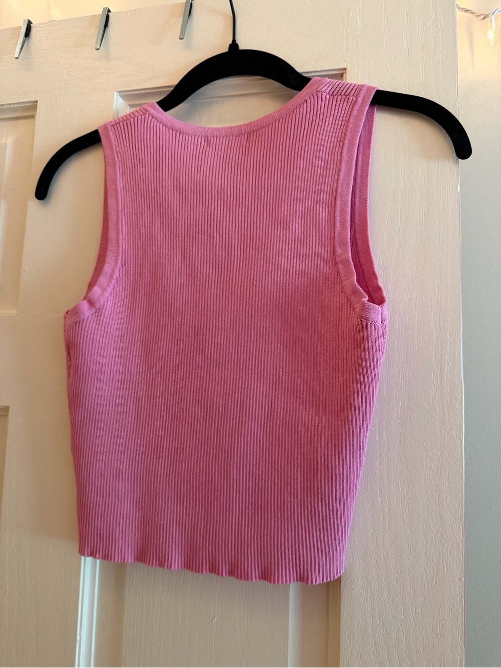 Blu Pepper Pink Ribbed Snap-Button Tank Top - Picture 3 of 3